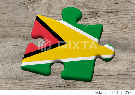 3D Flag on jigsaw puzzle pieces 143191258