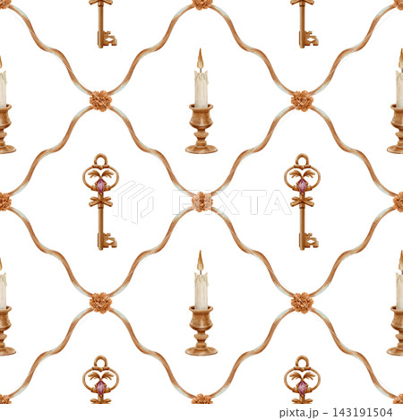 Seamless Pattern Hand Painted Watercolor Cozy Autumn Library with Vintage Keys and Candles Dark Academia PNG Seamless Pattern Hand Painted Watercolor Cozy Autumn Library with Vintage Keys and Candles Dark Academia PNG 143191504