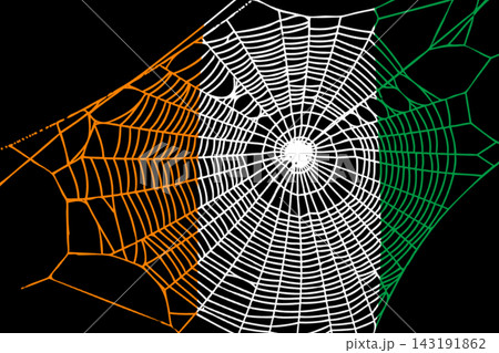 3D Flag on spider web 143191862