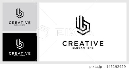 B or BB initial letter logo design vector 143192429