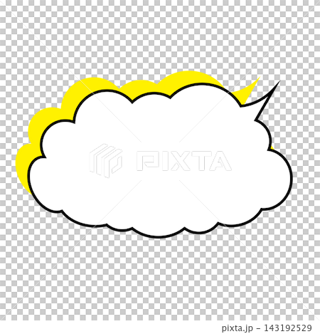 Simple smoke bubble illustration material on a white background 143192529