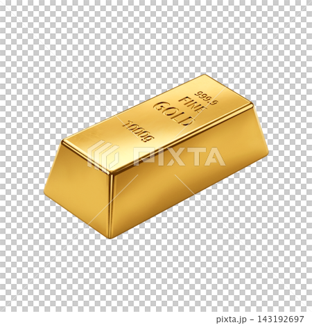Gold Ingot Illustration Real Gold Gold Ingot Illustration Real Gold 143192697