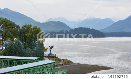 Orca Sculpture Overlooking Icy Strait Point Alaska Orca Sculpture Overlooking Icy Strait Point Alaska 143192736
