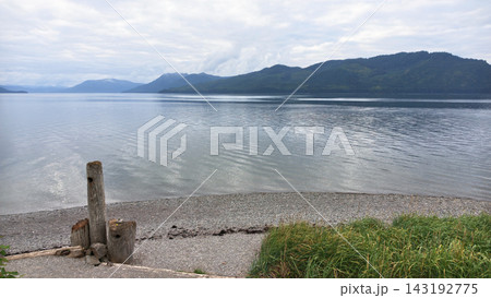 Scenic Mountain and Coastal Landscape at Icy Strait Point Alaska Scenic Mountain and Coastal Landscape at Icy Strait Point Alaska 143192775