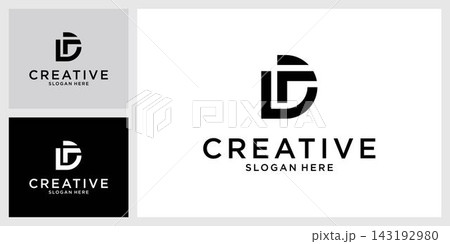 FD or DF initial letter logo design vector 143192980