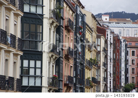 Architecture in the city of Bilbao, Spain 143193819