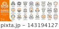 climate adaptation outline icon set,24 vector icons 143194127