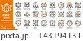 smart grid outline icon set,24 vector icons 143194131