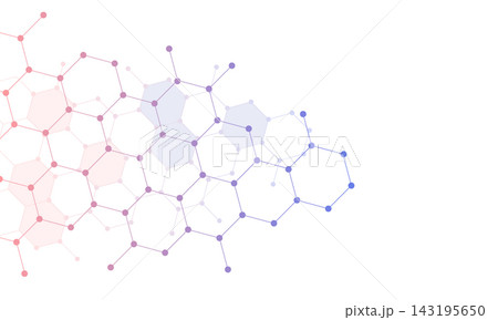 Abstract gradient connection hexagon background. 143195650