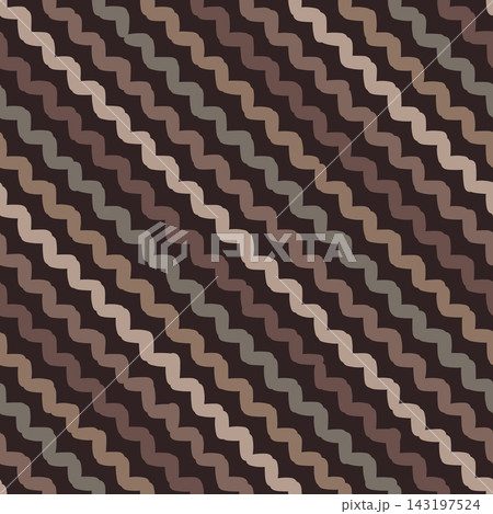 Diagonal Wavy Stripe Pattern in Warm Brown Beige and Taupe Textile Texture Diagonal Wavy Stripe Pattern in Warm Brown Beige and Taupe Textile Texture 143197524