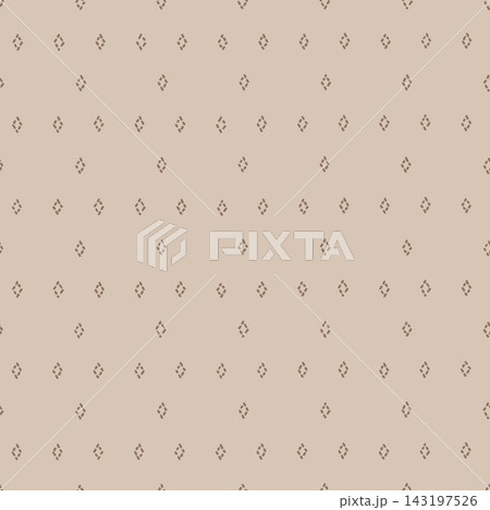 Sashiko Style Tiny Diamond Pattern on Cream Textile Sashiko Style Tiny Diamond Pattern on Cream Textile 143197526
