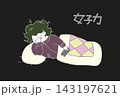 完全に女子力を捨てた不潔な女の壁紙イラスト。ハガキ比率で作成。 143197621
