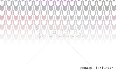 矢絣模様の和柄背景透過パターン素材 ピンクと紫グラデーションの伝統文様イラスト 143198537