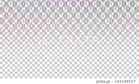 矢絣模様の和柄背景透過パターン素材 ピンクと紫グラデーションの伝統文様イラスト 143198537
