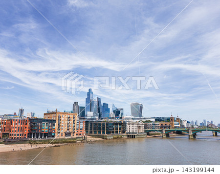 Panoramic View of London and the River Thames from the South Bank Panoramic View of London and the River Thames from the South Bank 143199144