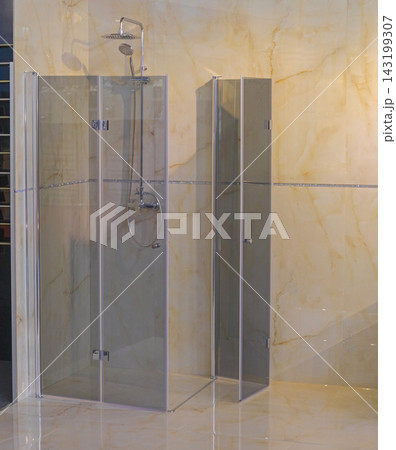 Open Glass Door Shower Open Glass Door Shower 143199307