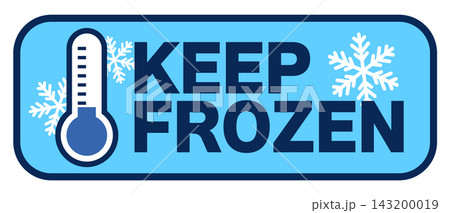 冷凍保存ラベル KEEP FROZEN 温度管理用アイコンデザイン素材 冷凍保存ラベル KEEP FROZEN 温度管理用アイコンデザイン素材 143200019