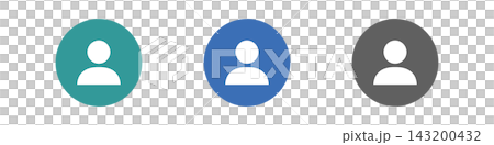 User icon set, round pictograms usable for web design and app UI. User icon set, round pictograms usable for web design and app UI. 143200432