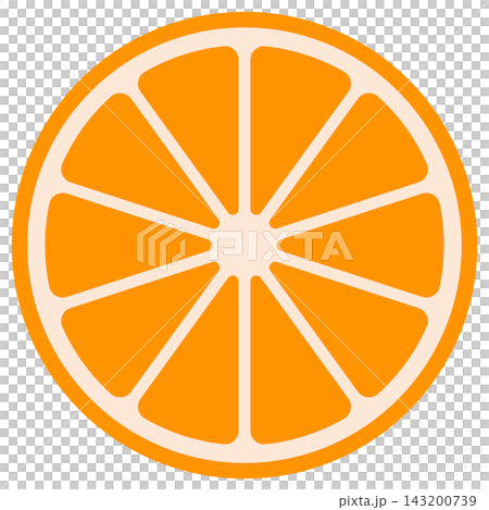 A simple icon of a cross-section of an orange. A simple icon of a cross-section of an orange. 143200739