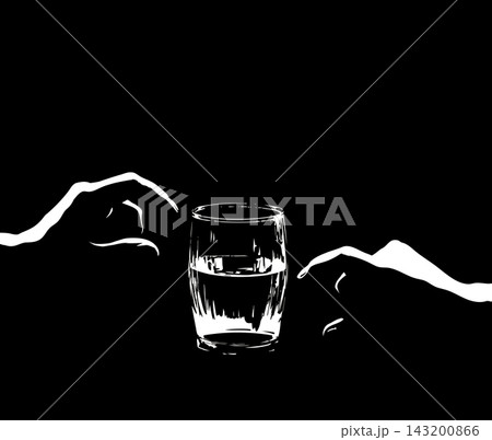 Vector draving. Glass of water Vector draving. Glass of water 143200866