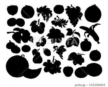 Set of different fruits. Vector drawing Set of different fruits. Vector drawing 143200903