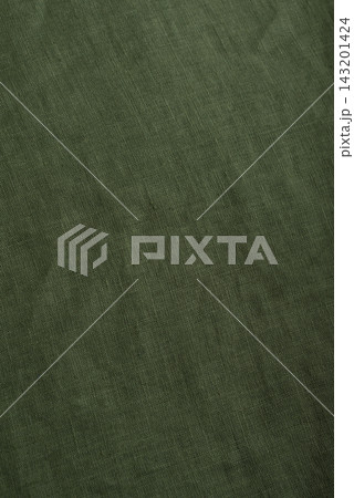 Olive Green Linen Fabric Texture Background Olive Green Linen Fabric Texture Background 143201424