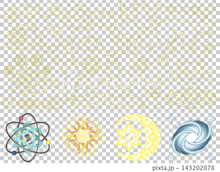 A set of materials featuring cats representing constellations and mystical cosmic themes. A set of materials featuring cats representing constellations and mystical cosmic themes. 143202078