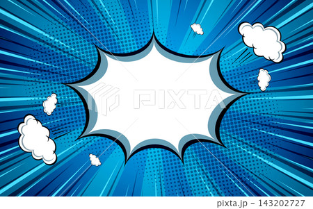 Comic book background. Modern creative pop art halftone style background Comic book background. Modern creative pop art halftone style background 143202727