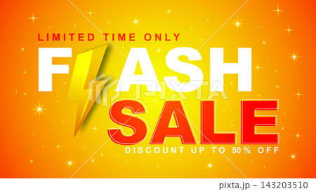 Flash sale banner template design. Special offer poster. Flash sale banner template design. Special offer poster. 143203510