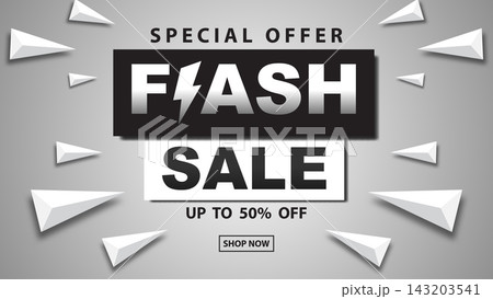Flash Sale banner design.  143203541