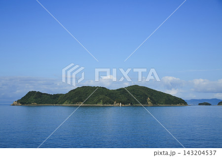 愛媛県西予市 周木から見た大島 愛媛県西予市 周木から見た大島 143204537
