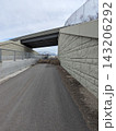 Tumbleweeds piled up on a path under a highway overpass in Utah, USA 143206292