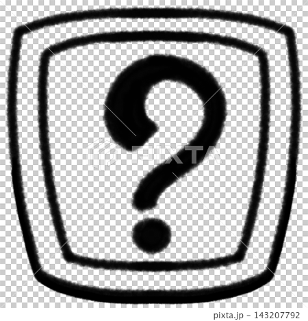 Question mark message box in line art Question mark message box in line art 143207792