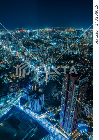 東京シティビューから見下ろす六本木イルミネーションと夜景 東京シティビューから見下ろす六本木イルミネーションと夜景 143208015
