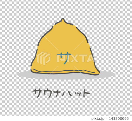Hand-drawn illustration of a sauna hat used for sauna activities. Hand-drawn illustration of a sauna hat used for sauna activities. 143208096