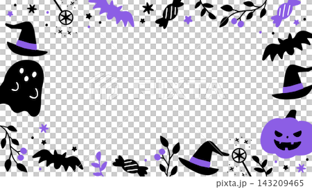 Purple Halloween-themed frame Purple Halloween-themed frame 143209465