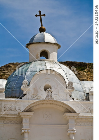 Beautiful white Russian Christian Orthodox Church. Religion 143210466