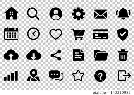 A simple UI icon set for web services and apps. A simple UI icon set for web services and apps. 143210982