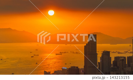 Hong Kong Sept 5 2026 sunset over Tsim Sha Tsui harbour Hong Kong Sept 5 2026 sunset over Tsim Sha Tsui harbour 143213155