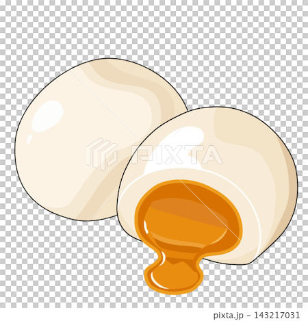 Steamed custard bun halves lava salted egg filling element sticker print visual graphic clipart artwork design icon illustration Steamed custard bun halves lava salted egg filling element sticker print visual graphic clipart artwork design icon illustration 143217031