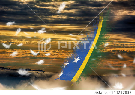 3D Flag on feathers 143217832