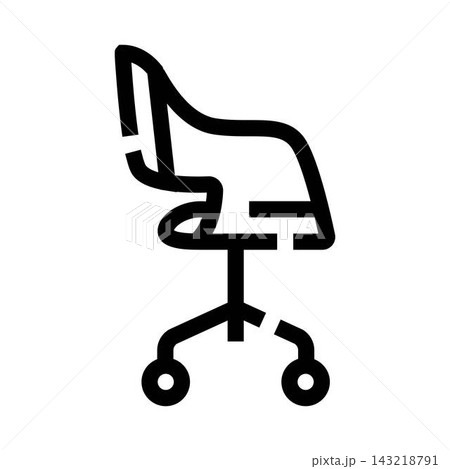 Office swivel chair furniture equipment working icon Office swivel chair furniture equipment working icon 143218791
