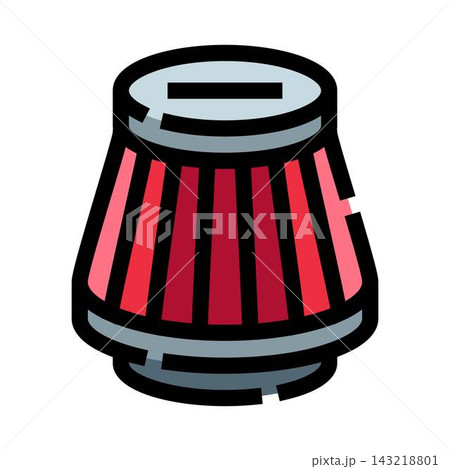 Red car engine air filter improving performance 143218801