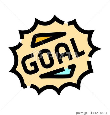 Goal word text in comic speech bubble 143218804