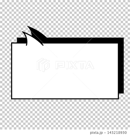 Simple horizontal rectangular speech bubble illustration material with a white background Simple horizontal rectangular speech bubble illustration material with a white background 143218930