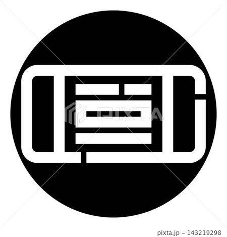 Traditional family crest icon on a black circle Traditional family crest icon on a black circle 143219298