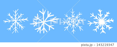 Doodle snowflake, hand drawn winter snowflake stars crayon scribble texture. Set retro y2k winter themes, holiday designs, and seasonal decorative graphics. 143219347