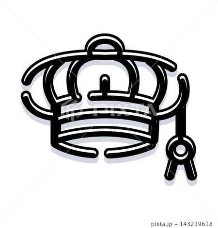 Crown silhouette icon symbolizing royal authority and leadership 143219618