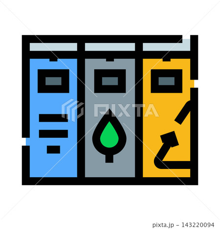 Waste sorting bins for recycling and environmental care Waste sorting bins for recycling and environmental care 143220094