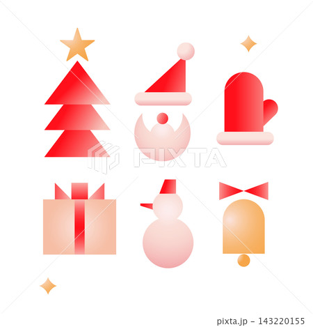 クリスマスのかわいいアイコンセット 143220155